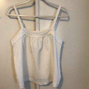 Madewell Ivory adjustable strap crop hot summer top